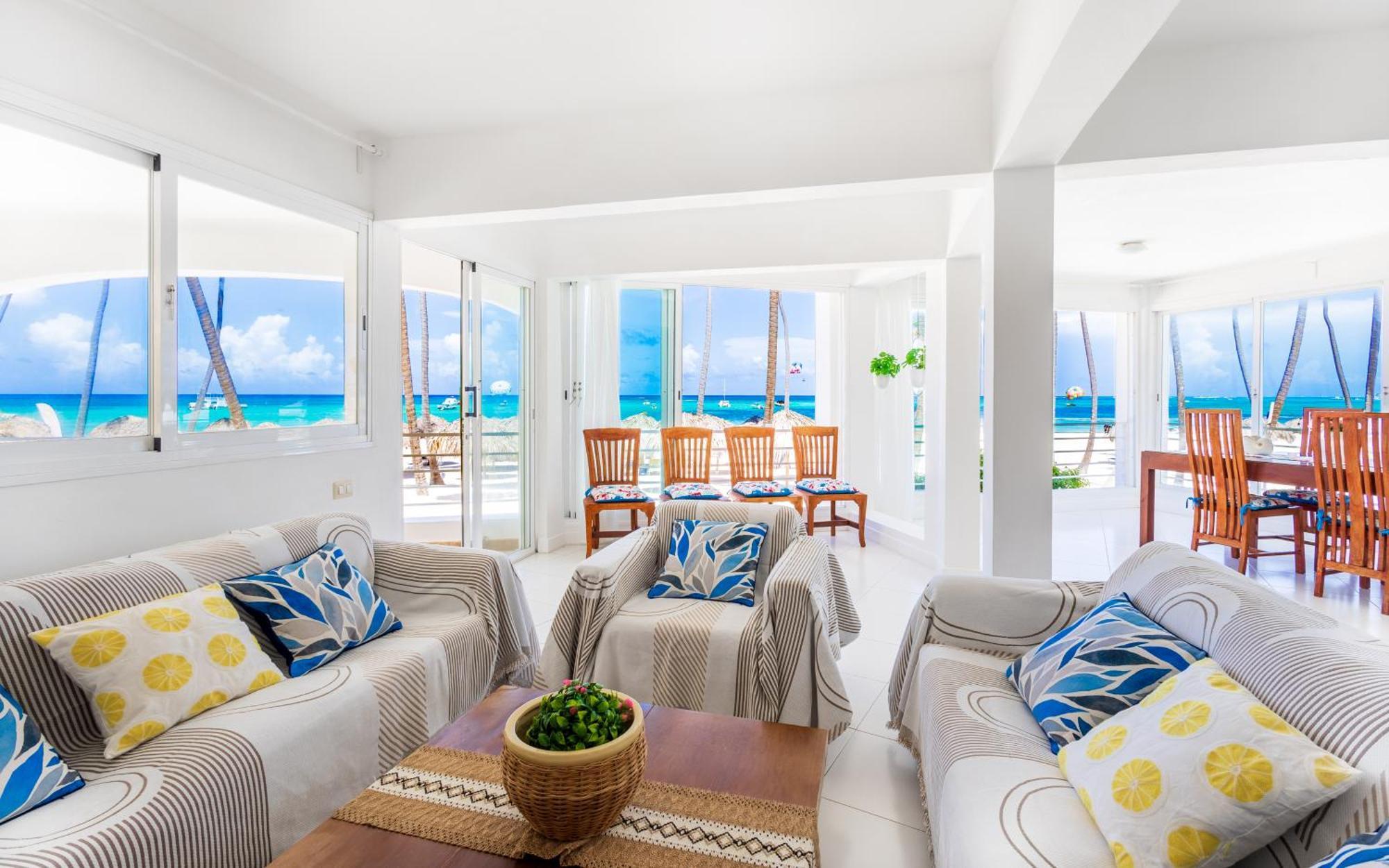 Prime Ocean View Punta Cana Apartments - 3-Bedroom Getaway With Private Terrace On Bavaro Beach ภายนอก รูปภาพ